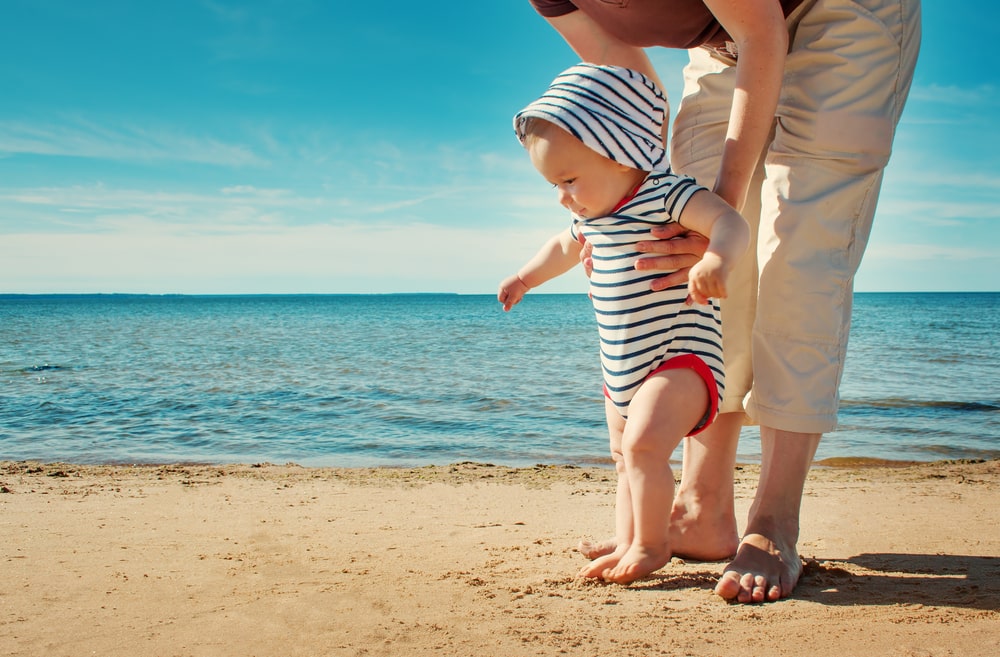 Cuidados com o bebê na praia