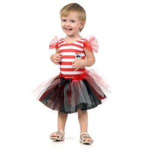 Não é um charme essa fantasia de piratinha para bebê?
